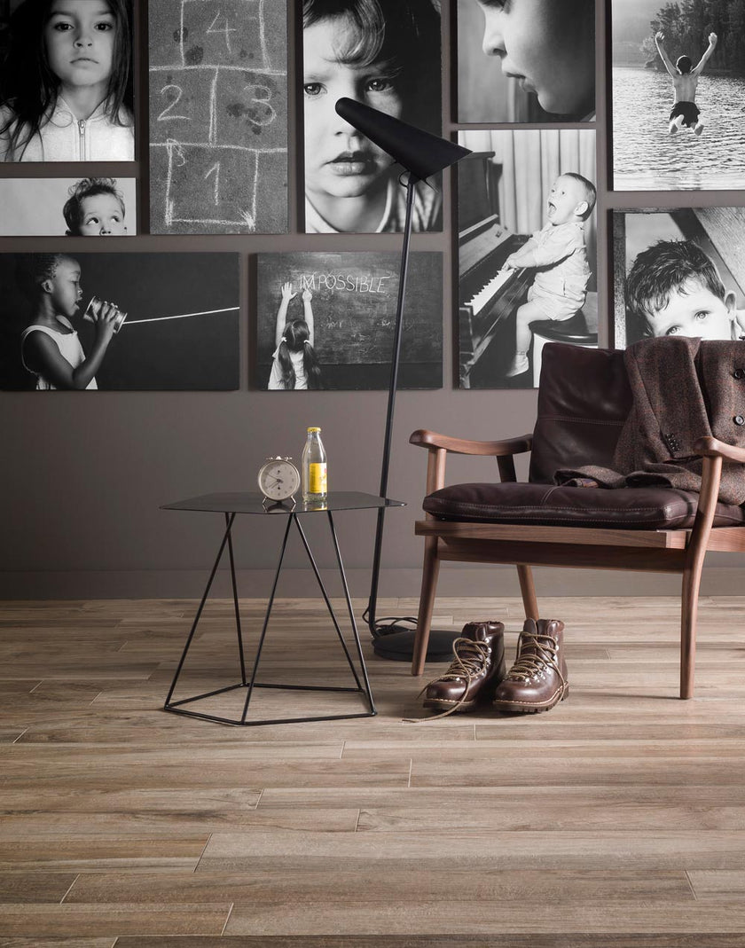 POLIS Vogue en situation — carrelage effet bois