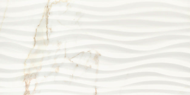 Carrelage Love Tiles Precious Curl Calacatta Gold 35x70 cm
