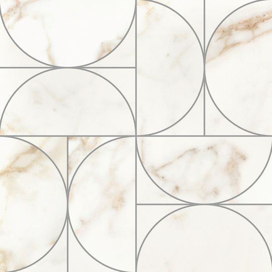 Carrelage Love Tiles Precious Mosaic Enigma Calacatta Gold 35x35 cm