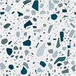 Carrelage Quintessenza Confetti Bianco.Petrolio, grès cérame