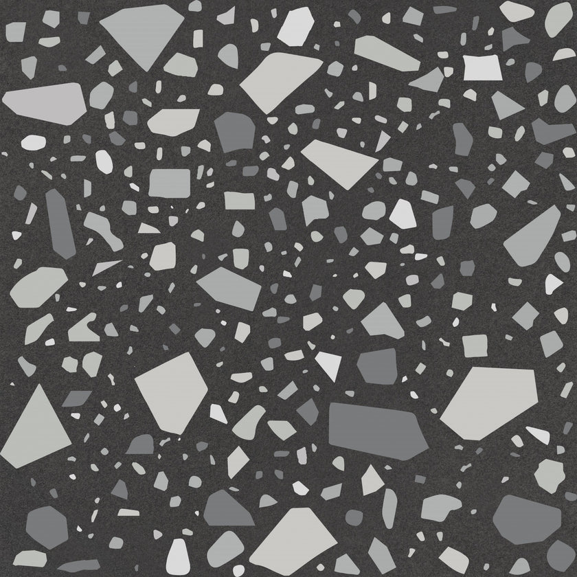 Carrelage Quintessenza Confetti Nero.Grigio, grès cérame