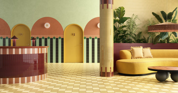 Carrelage Quintessenza Fargblock 15X15 en situation