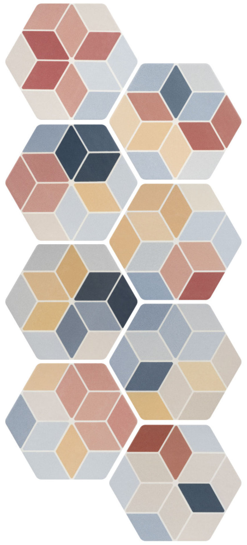 Carrelage Quintessenza Minima 8.6 Multicolor 2, grès cérame