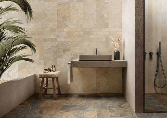 Carrelage effet pierre Elios Ceramica Slate Flame