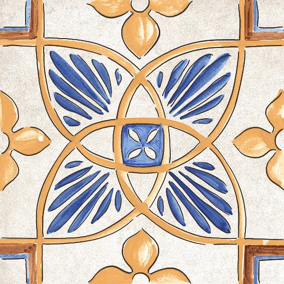 Carrelage Elios Terre Etrusche Décor C 20,3x20,3 cm — packshot carreau, réf. 00B20D3
