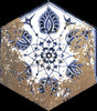 Carrelage Elios Terre Etrusche Décor Esagonetta 25x22 cm — packshot carreau, réf. 00BESD1