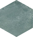 Carrelage Elios Tropical Hexagone Petrolio 25x22 cm — packshot carreau, réf. 099ES40