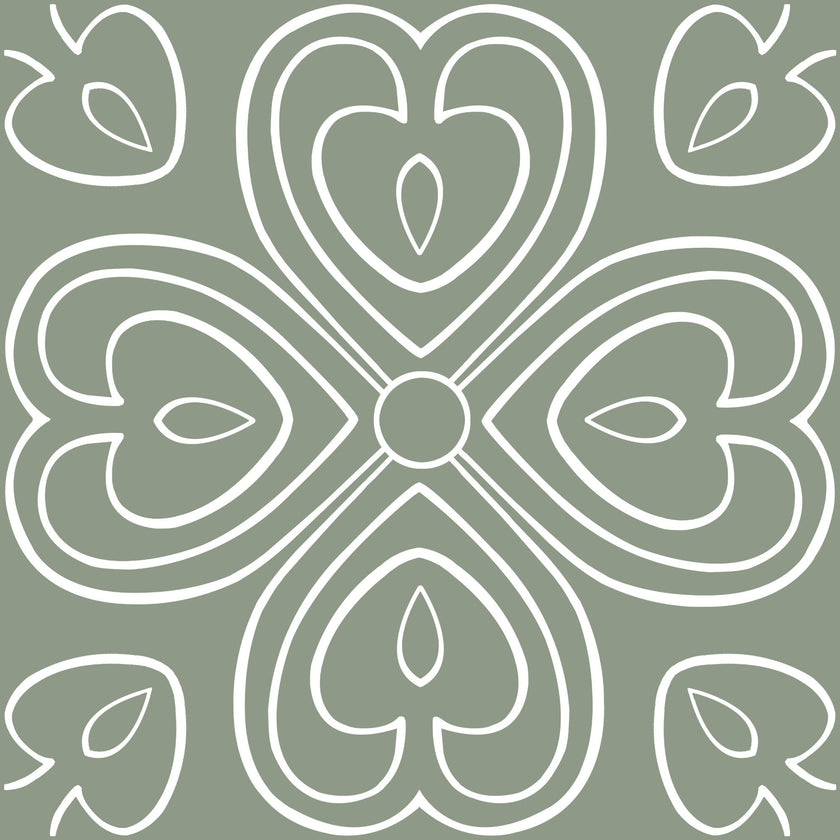 Carrelage Elios Twist Green 20x20 cm — packshot carreau, réf. 00T2060