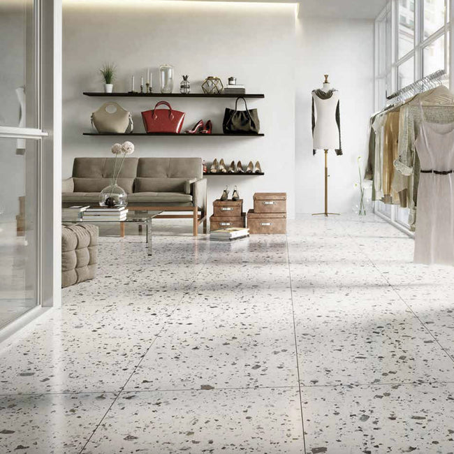 Carrelage Terrazzo - Venice Villa White Matt - 60 X 60