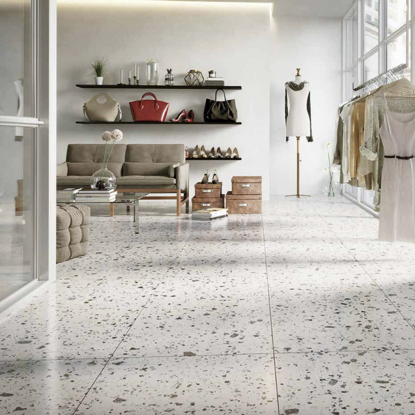 Carrelage Terrazzo - Venice Villa White Matt - 60 X 60