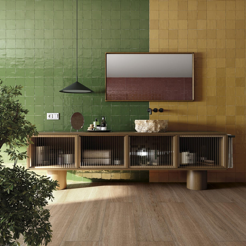 Ambiance carrelage VIVES Artis Green Ocher Lignum Chipper