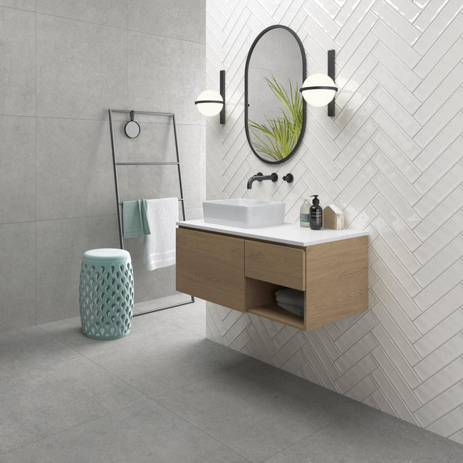 Ambiance carrelage VIVES Hanami Blanco Nassau Grafito