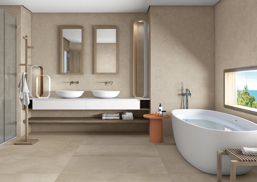 Ambiance carrelage VIVES Yuri Arena Belgravia Natural Chelsea Bone