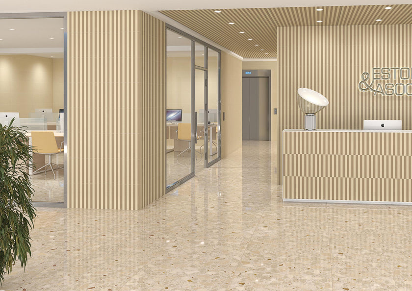Ambiance carrelage VIVES RITMO Zouk Mostaza Monaco Beige