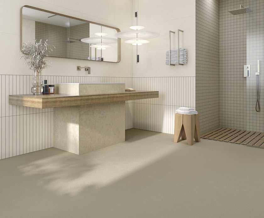 Ambiance carrelage VIVES NewYork Gris Manhattan Sand
