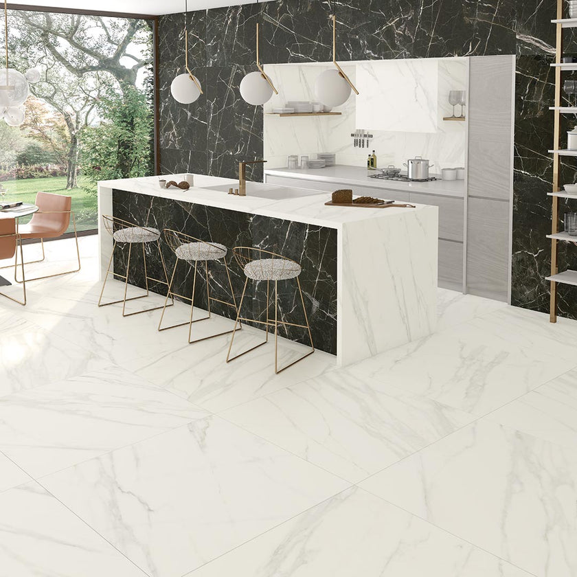 Ambiance carrelage VIVES NIKOI Marble Porcelain Macao Verbier