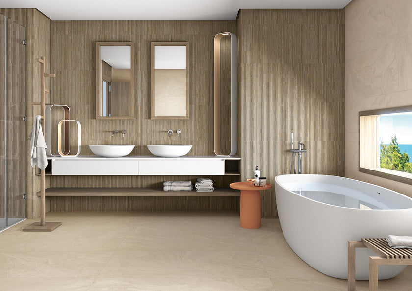 Ambiance carrelage VIVES STRAVAGANZA A856 Salerno Beige Stravaganza Beige Tivoli Canela