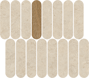 Carrelage VIVES Attico Mosaïque Barbican 27x31 Natural Antidérapant R10