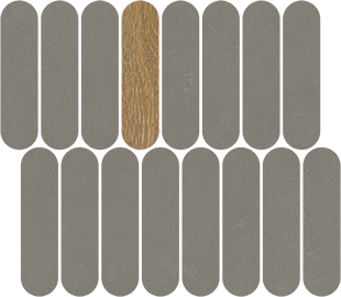 Carrelage VIVES Attico Mosaïque Rockaway 27x31 Grafito Antidérapant R10