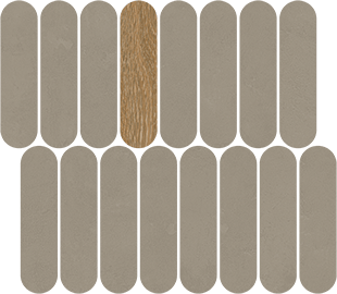 Carrelage VIVES Attico Mosaïque Rockaway 27x31 Gris Antidérapant R10