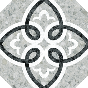 Carrelage VIVES Stravaganza Octogone Garde 20x20 Gris Mat rectifié