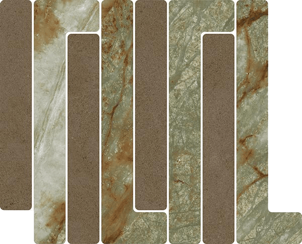 Carrelage VIVES Tandem Mosaïque Trellick Faroe 30x24,2 Mokka Mat rectifié