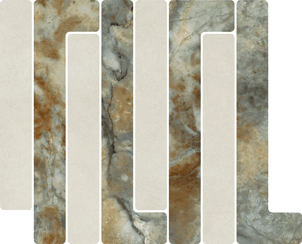 Carrelage VIVES Tandem Mosaïque Trellick Tassili 30x24,2 Blanco Mat rectifié