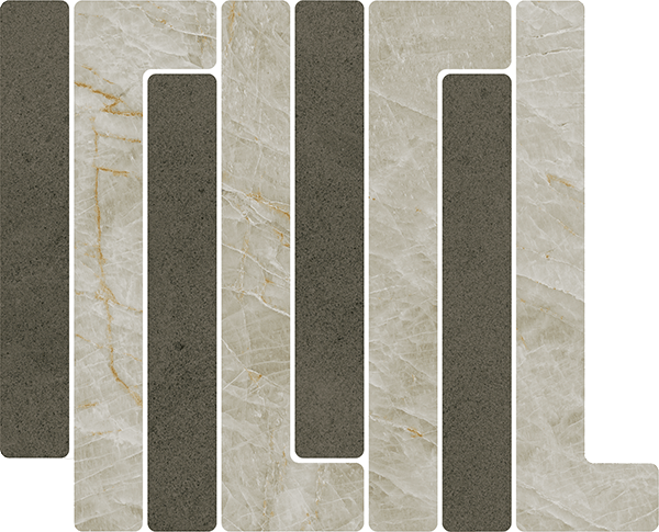 Carrelage VIVES Tandem Mosaïque Trellick Uyuni 30x24,2 Antracita Mat rectifié