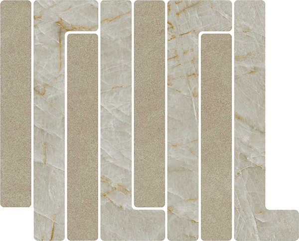 Carrelage VIVES Tandem Mosaïque Trellick Uyuni 30x24,2 Beige Mat rectifié