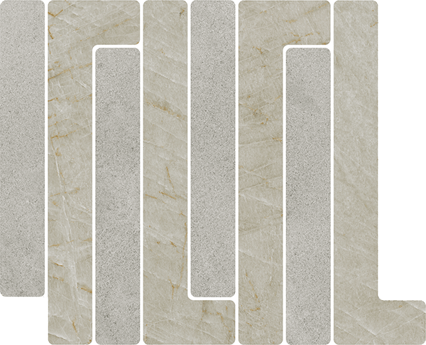 Carrelage VIVES Tandem Mosaïque Trellick Uyuni 30x24,2 Ceniza Mat rectifié