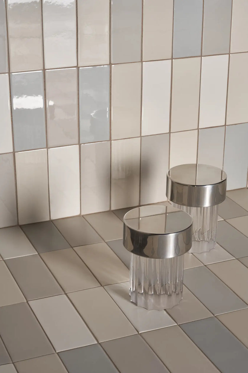 Carreau 41ZERO42 Cosmo Brick Grigio brillant 6,5x15,5