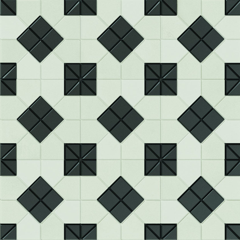WOW Tesserae Suit 28x28 effet mosaïque – teinte B&W